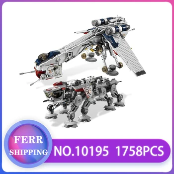 

DHL 05053 Star Toys Wars Compatible With lEGOED 10195 Republic Dropship With AT-OT Walker Model Building Blocks Kids Gifts
