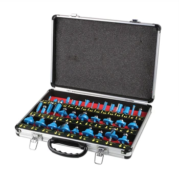 

Wood Carving Tungsten Carbide Tool Milling Cutter Router Bits 35pcs 1/4" Home Elevator Trimming Cutter Power Cutting Tools Kit