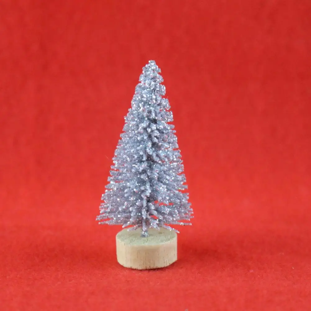 12Pcs Mini Christmas Tree Realistic Fake Snowy Pine Xmas Party Holiday Ornament Christmas Decoration