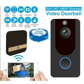 

1080P HD Wireless Smart Doorbell Video Intercom Doors Bell Security Defence Wifi For Apartments IR Alarm Wireless Security Camer