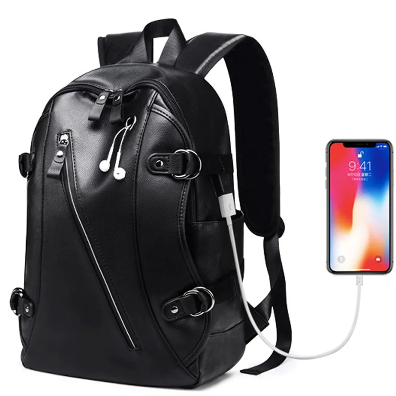 

2019 new JIULIN high-quality Leisure fashion casual pu leather computer student bag school bag