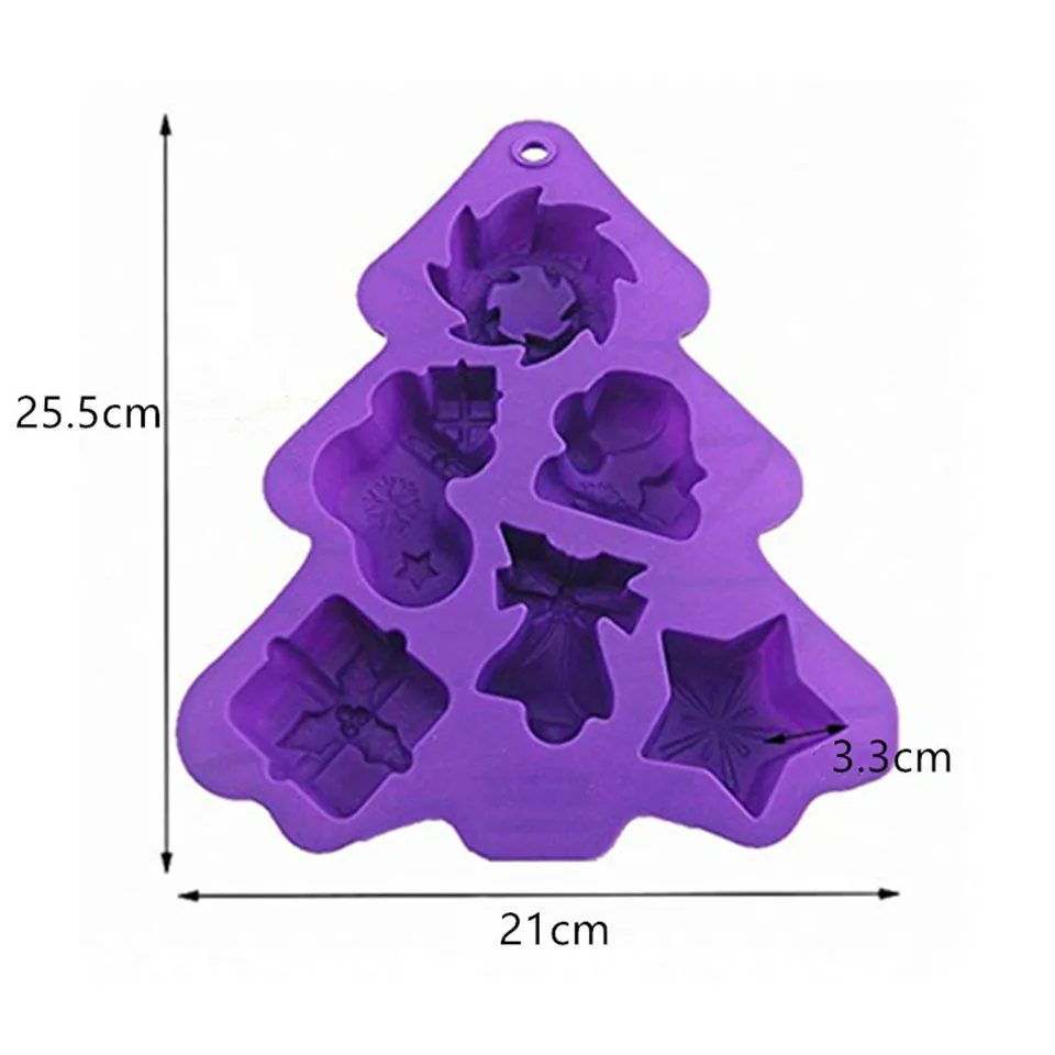 1 шт Рождественская силиконовая форма рождественской елки форма для шоколадного мыла выпечки приготовления торта украшения инструменты глиняные формы для конфет