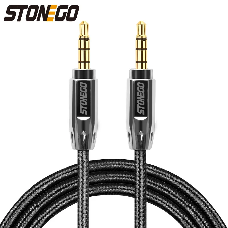 Аудиокабель STONEGO Jack 3 5 аудиокабель мм кабель Aux для iPhone 6 Samsung galaxy s8 автомобильные