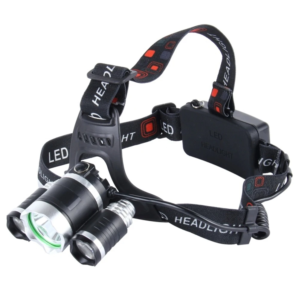 

3 CREE T6 with Charger Headlamp Super Bright LED Headlamps 18650 USB Rechargeable IPX4 Waterproof Flashlight Work Light Hard Hat