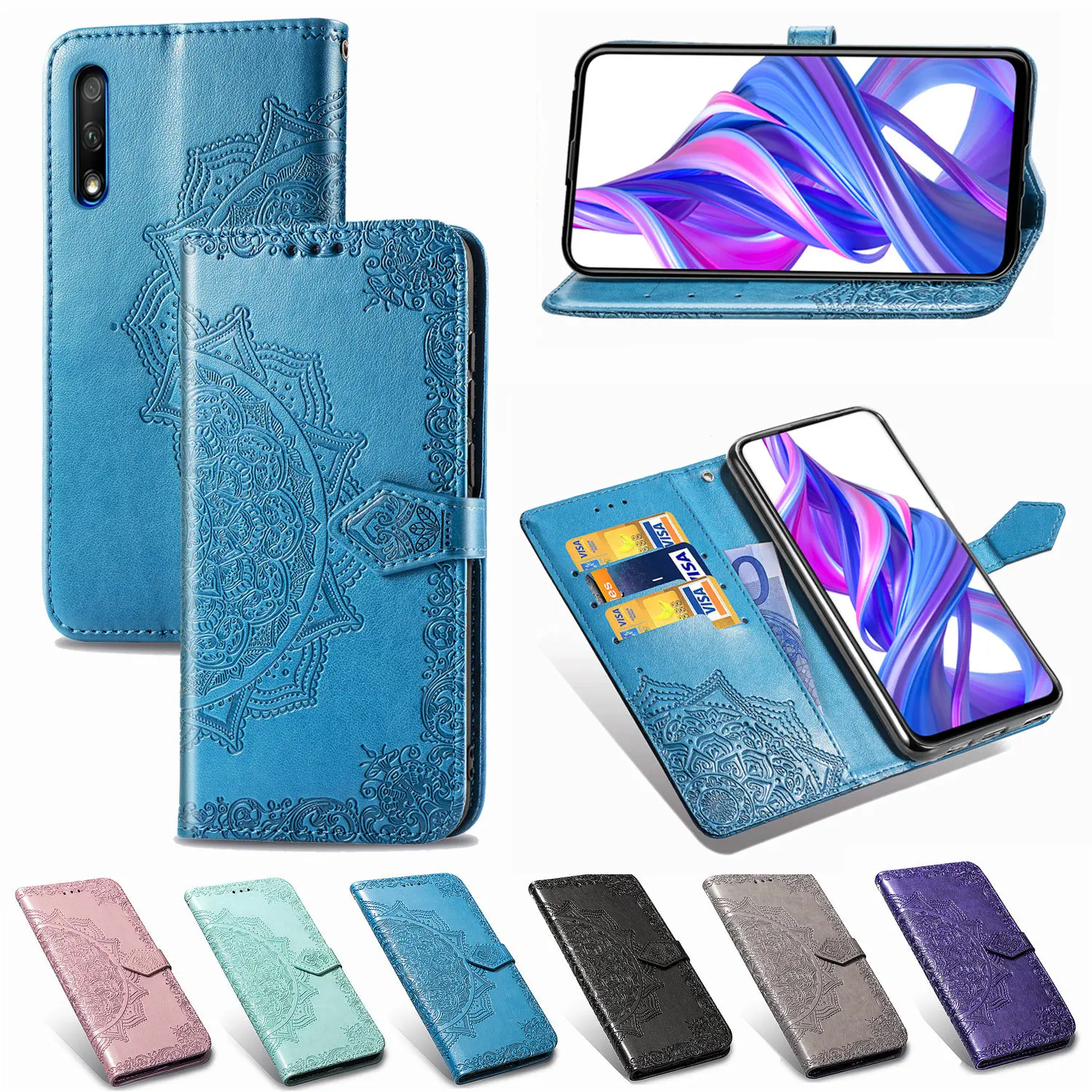 Роскошный кожаный чехол-бумажник для телефона Datura чехол Huawei Honor 8A 7A Pro 6A 8X 7X 6X 9N 9i 9X
