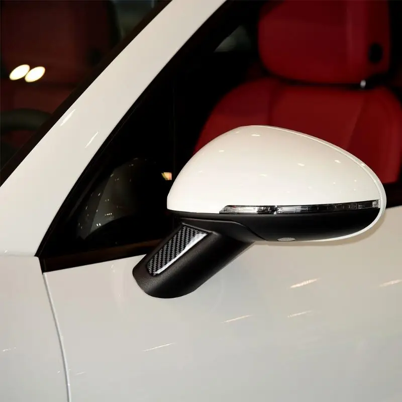 2 шт для Porsche Macan аксессуары зеркало заднего вида украшения ремонт углеродного волокна 3D наклейки для автомобиля