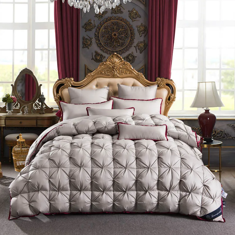 Роскошное покрывало наполнитель зимний гусиный пух одеяло теплое стеганое одеяло с 2,7~ 4,9 кг наполнитель покрывало на кровать