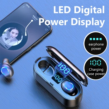 

TWS Bluetooth 5.0 Earphone Touch Control Wireless Bluetooth Headphone Stereo Sports Waterproof Headset Earbuds With Microphone