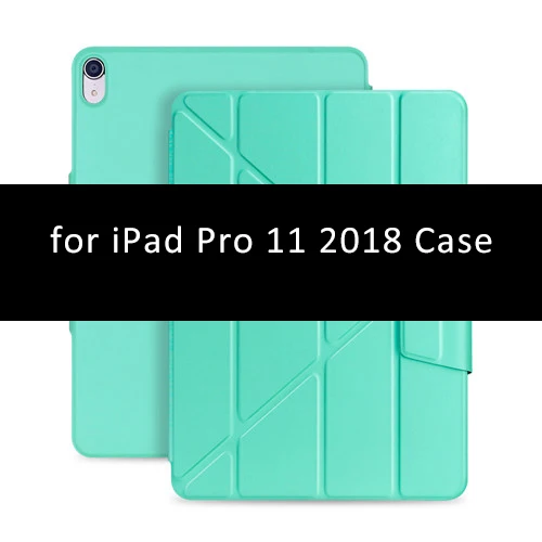 Для iPad Pro 11 чехол Pro 12,9 Магнитный чехол Funda Поддержка беспроводной зарядки для Apple Pencil из искусственной кожи умный чехол - Цвет: Mint Green-11