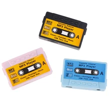 Форма кассеты милые радио мини дети Перезаряжаемый USB порт Ретро MP3 плеер TF карта портативный S порт радио малыш подарки для детей