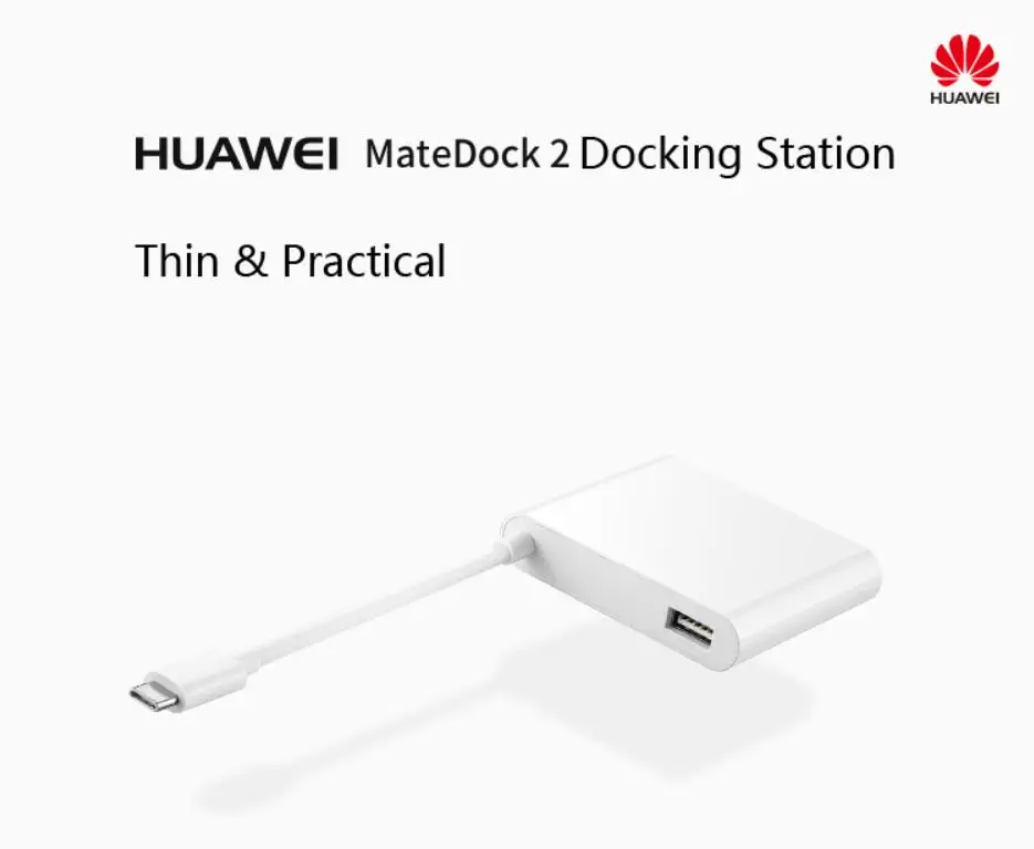 

Original HUAWEI MateDock 2 Docking Station AD11 Fit Mate20 Pro X MateBook D X Pro E notebook Type-C Converter