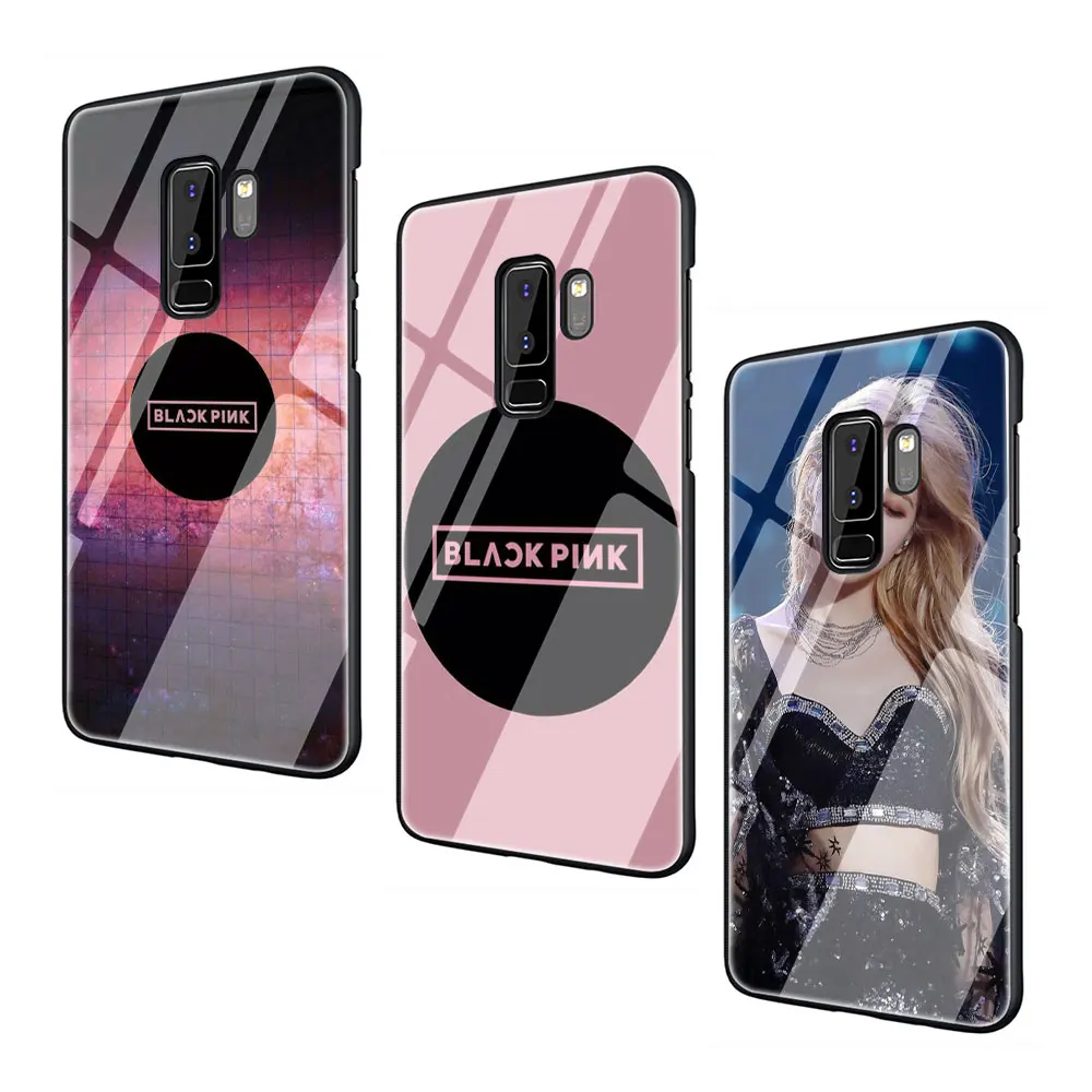 Модные BTS закаленное Стекло Телефон чехол для Galaxy S7 edge S8 9 10 Plus, Note 8, 9, 10, A10 20 30 40 50 60 70