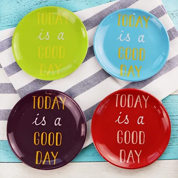 

4pcs 15cm Melamine Tableware Christmas Plates Dishes and Plates Set China Plates Ceramic Dish Restaurant Dinnerware Wholesale