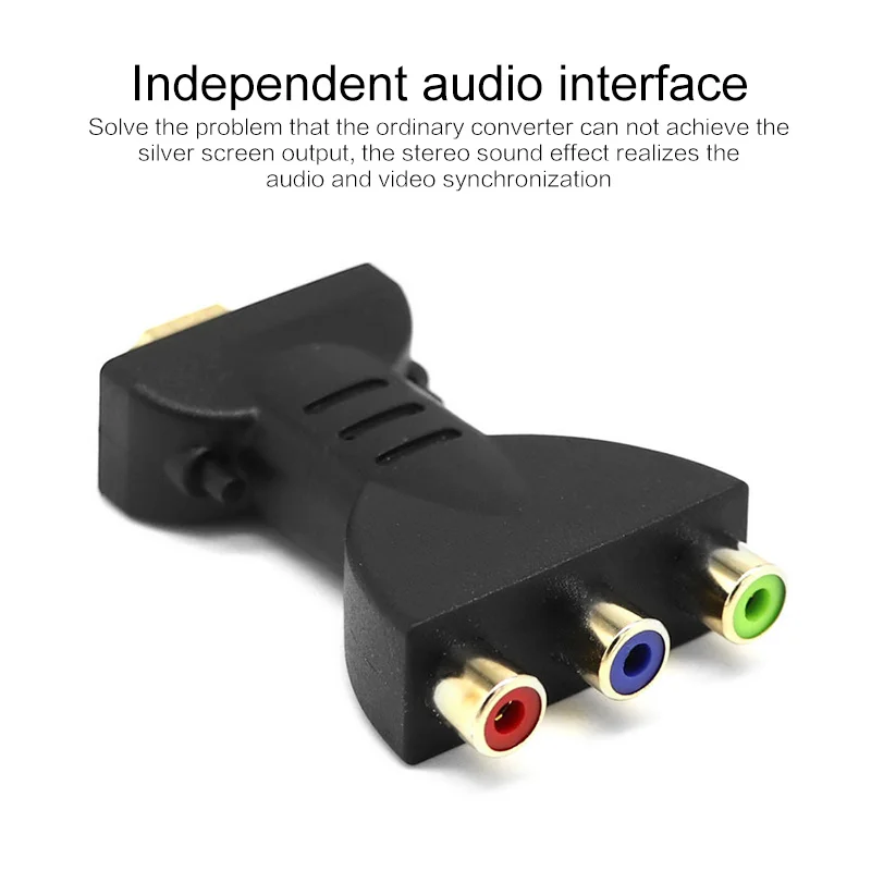 Позолоченный HDMI в 3 RGB RCA видео аудио адаптер AV компонентный преобразователь 720P 1080P цифровой сигнал для HDTV DVD аудио кабель