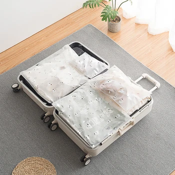 

1PCS Sealable Poly Plastic Ziplock Storage Bags For Clothes Packaging Traveling Clear Bags Reusable New