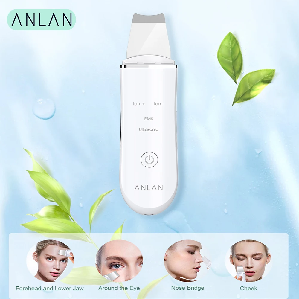 

ANLAN Ultrasonic Skin Scrubber Facial Clean Machine Vibration Cleansing Removal Blackhead Exfoliating Rechargeable skin scrubber