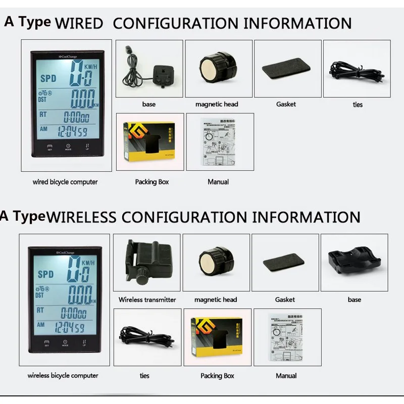 A Version Wireless Велосипедный компьютер одометр MTB Спидометр температура калорий Дата текущее время революция расстояние езда время ODO DTS RTM - Цвет: A Version Wireless