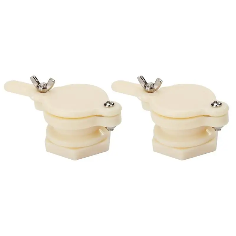 White 2Pcs 1/2 шт. пчелиный экстрактор Мёд коснитесь прочный ворота с клапан резьбовой нейлоновый Пластик Садоводство Пчеловодство оборудования аксессуары - Цвет: White 2Pcs
