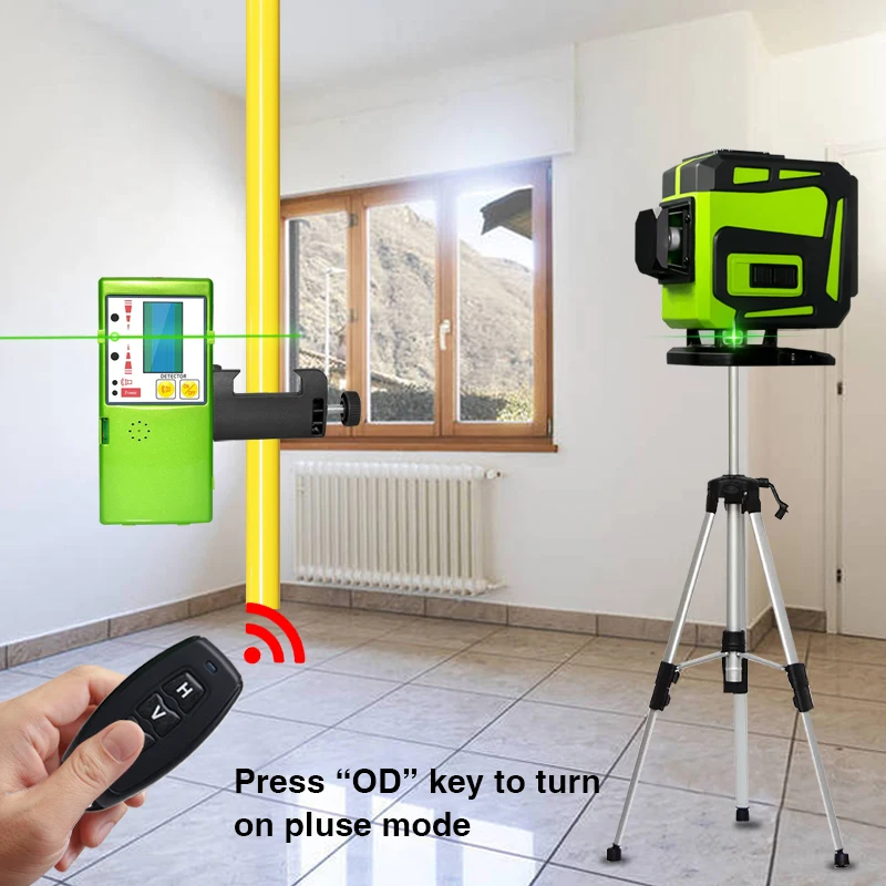50M Laser level Receiver Vertical And Horizontal Line laser construction level Infrared Level Cross Line Detector CLUBIONA