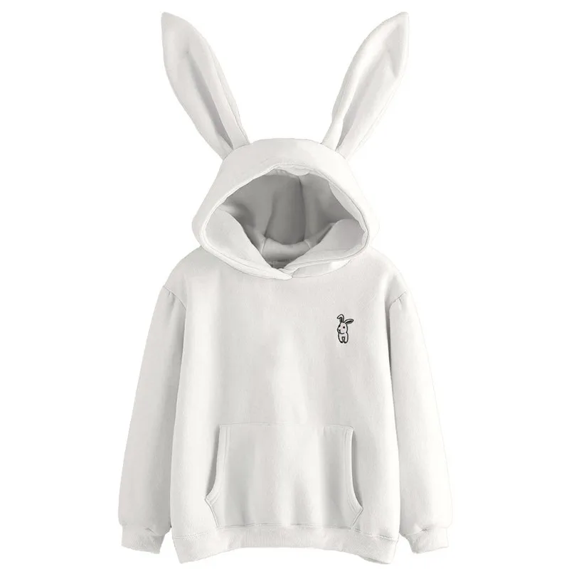  Women 2019 Hot Sale Cute Bunny Girls Hoodies Sweatshirt Casual Long Sleeve Pullover Jumper with Ear