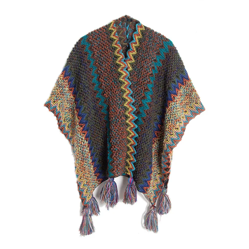 Poncho en laine vintage et très chaud  couleur 8