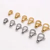 30-50Pcs 304 Stainless Steel Lobster Clasps Claw Clasps For Bracelet Necklace Chain Diy Jewelry Making Findings 11mm 12mm 13mm ► Photo 2/6