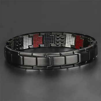 Magnetic Therapy Bracelet - Black silver