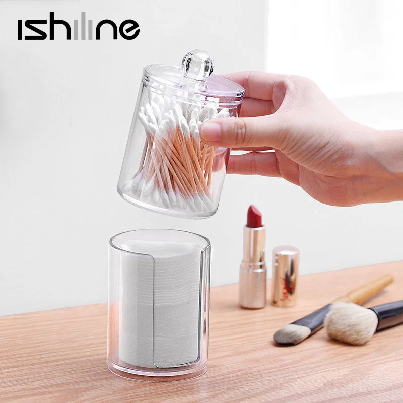 Clear Cotton Swab Box Acrylic Cotton Pad Storage Holder Boxes