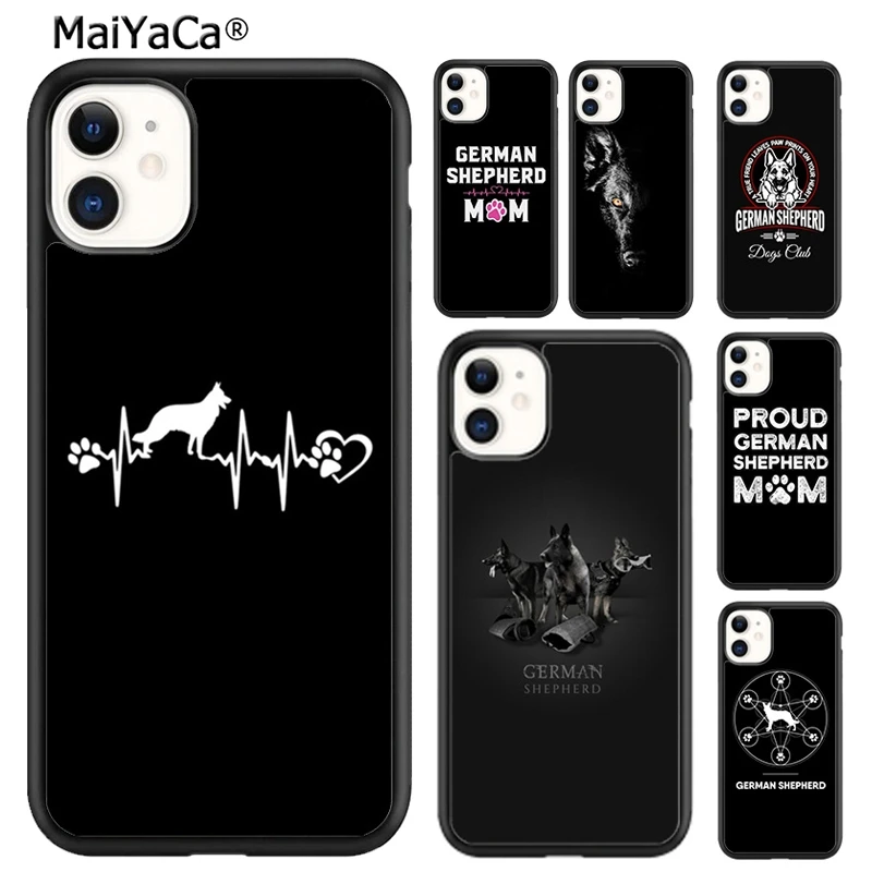 MaiYaCa чехол для телефона в виде немецкой овчарки iPhone SE 6 6s 7 8 plus X XR XS 11 12 pro max Samsung Galaxy
