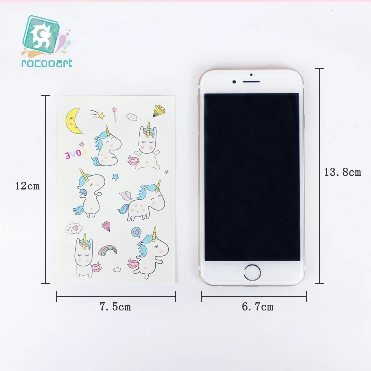 Temporary Tattoo Sticker 1 Sheet Unicorn Flash Tatto Waterproof Small Body Art 25 Designs