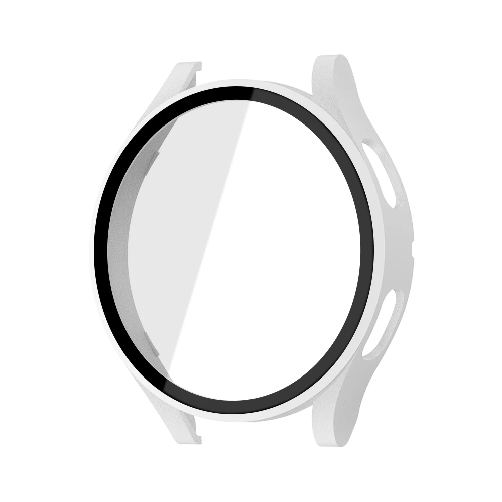 Tempered Glass+Matte Watch Cover for Galaxy Watch 4 Case 44mm 40mm,All Around Coverage Protective Bumpers for Galaxy Watch 4