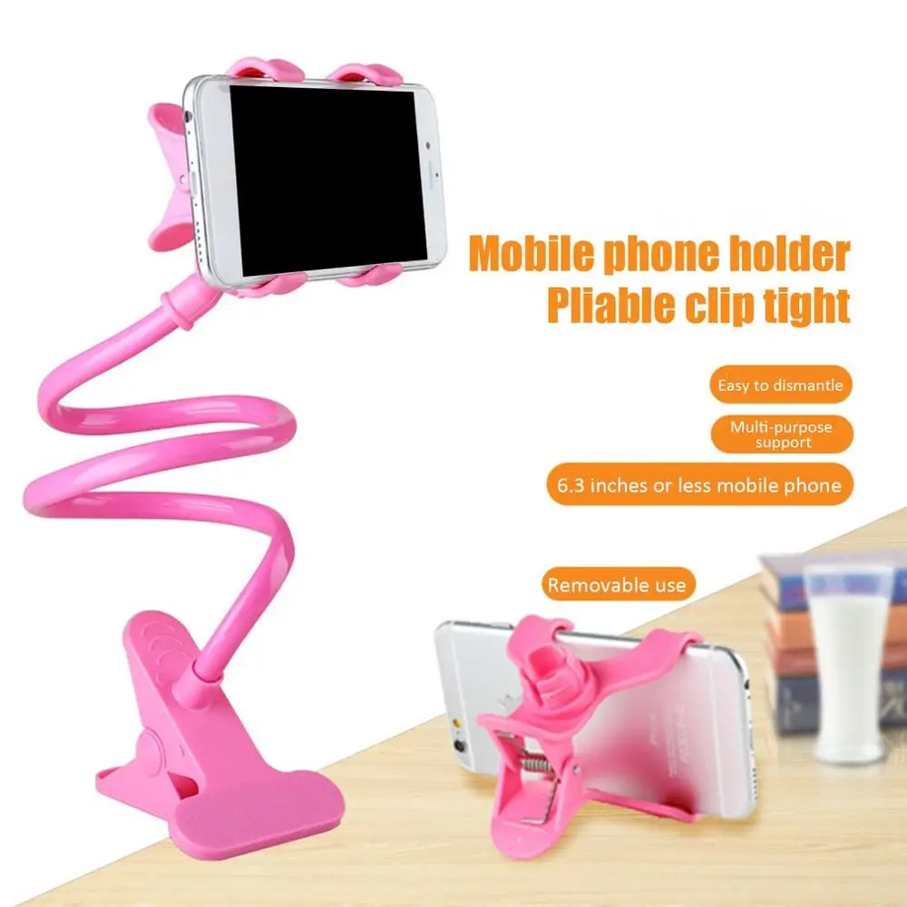 Universal Lazy Mobile Phone Holder Flexible Arm Clip Desktop Cell Phone Bracket Desk Phone Clip Holder
