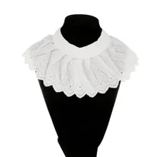 Съемный ложный воротник белый цветочный кружевной воротник рубашки, Питер Пэн поддельный съемный воротник для женской одежды аксессуары