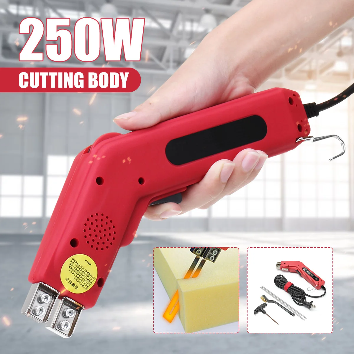 250W Electric Hot Knife Styrofoam Foam Cutter Tool with Blade Portable