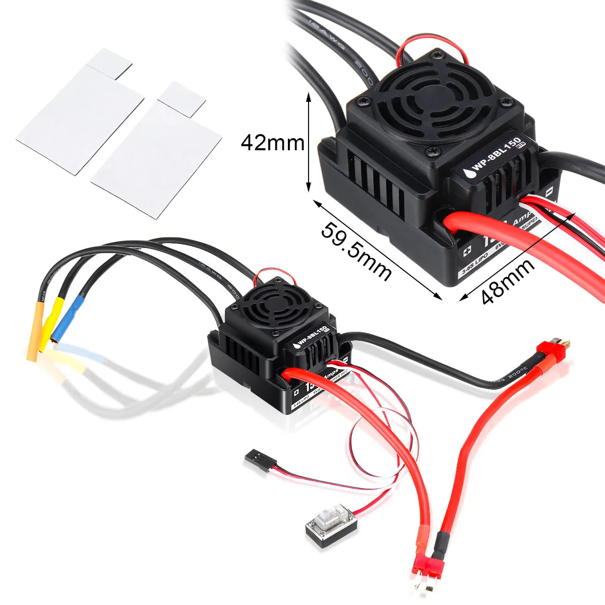 Бессенсорный бесщеточный водонепроницаемый 150A ESC для 1/10 RC автомобиля грузовика