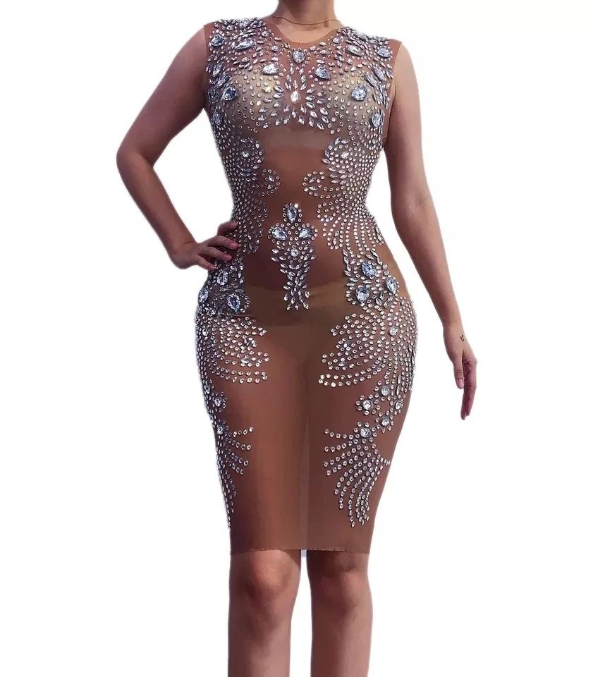 Details about LD8324 Women Mesh see through strap Rhinestones Layered Hem slim Dress+Underwear Details about LD8324 Women Mesh see through strap Rhinestones Layered Hem slim Dress+Underwear