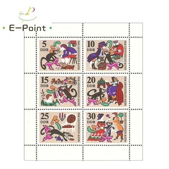 

Mini Sheet Democracy Germany Postage Stamps 1968 French fairy tale cat wearing boots