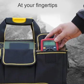 

Tool Bags 13/16/18/20 Inch 1680D Oxford Cloth Bag Top Wide Mouth Electrician Bags Multifunctional THJ99