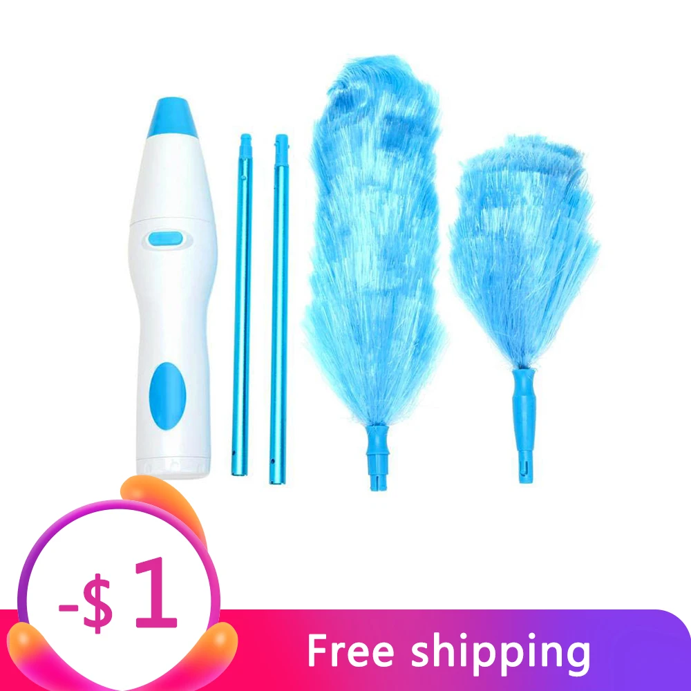 Electric Dust Cleaner Spin Feather Duster 360° Adjustable Cleaning Brush Microfiber Magic Instant Pr | Дом и сад