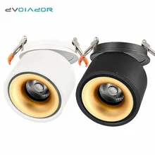 Встраиваемый светодиодный прожектор с регулируемой яркостью, потолочный светильник с регулируемым углом 360 градусов, светодиодный светильник COB для внутренней гостиной, спальни, декоративная лампа