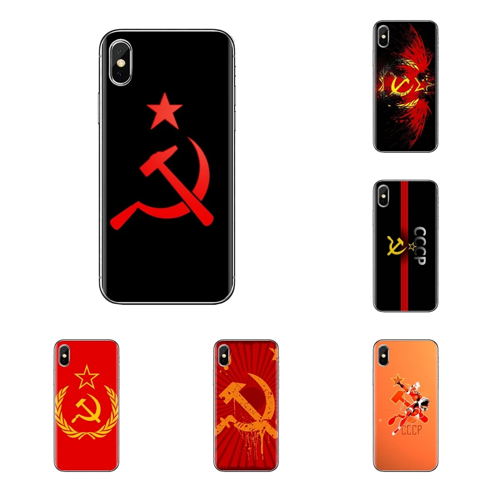 Прозрачный чехол из ТПУ с эмблемой Советский Союз CCCP для Xiao mi 4 5 5s 6 A1 A2 5X6X8 9 Lite SE Pro