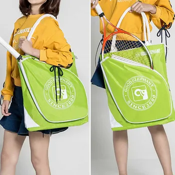 

Outdoor Sports Badminton Racquet Bags Tote Scratch Resistant Travel Tennis Zipper Towels Men Women Waterproof Handbag Nylon