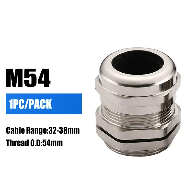 1PCS M54 Waterproof Nickel Plated Brass Cable Gland Connector IP68
