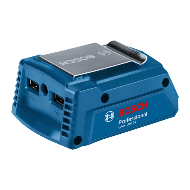 Adaptateur USB 2 voies Bosch GAA 18V-24 pour le professionnel bleu Bosch, 18,0 Volt, Bosch, Batteries pour outils électriques, Batteries
