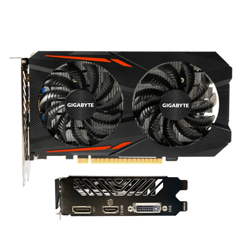Видеокарта GIGABYTE gtx 1050 TI 2 ГБ 4 Гб 128 бит GDDR5 оригинальные б/у видеокарты для nVIDIA карты
