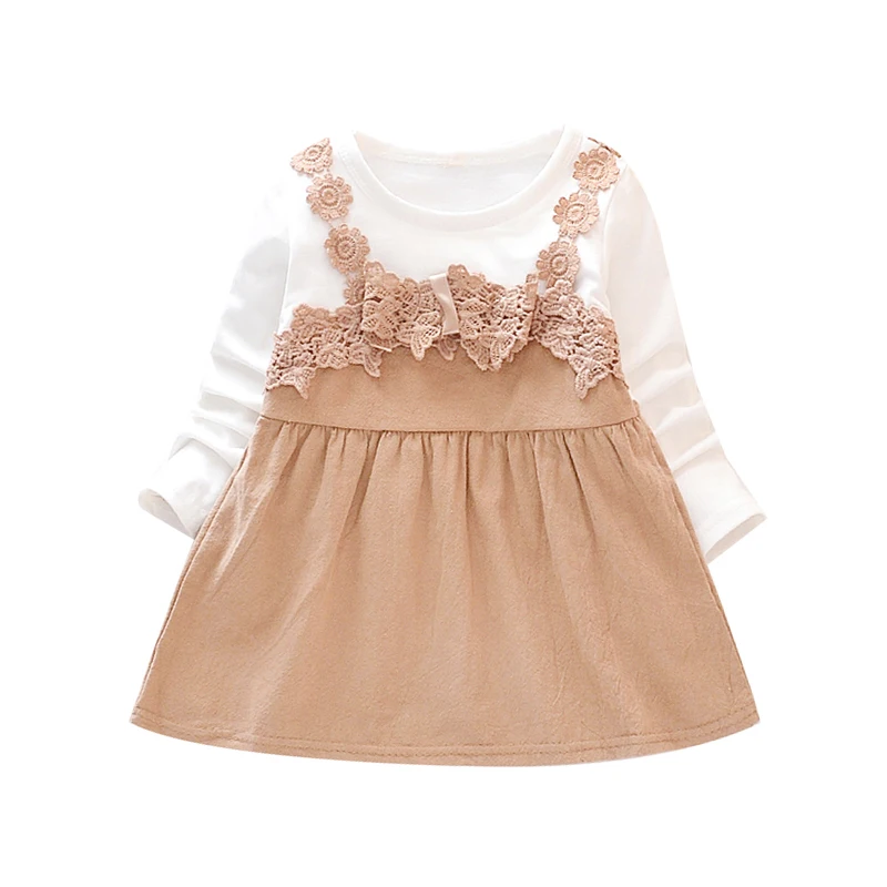 Newborn Dress Infant Baby Clothes Girl Clothing Lace Princess Party Long Sleeve Dress Baby Spring Autumn Girls Dresses 6M- 3T