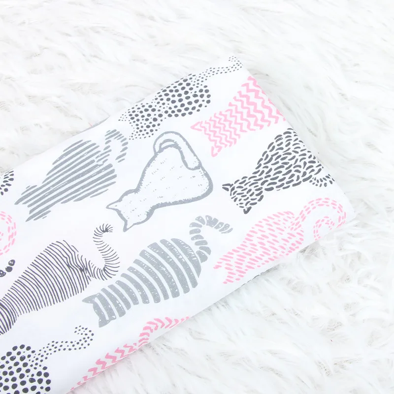 Полуметровая простая хлопковая Поплиновая ткань с рисунком кота, ручная работа, сделай сам, Лоскутная одежда, платье, детская одежда, CR-130