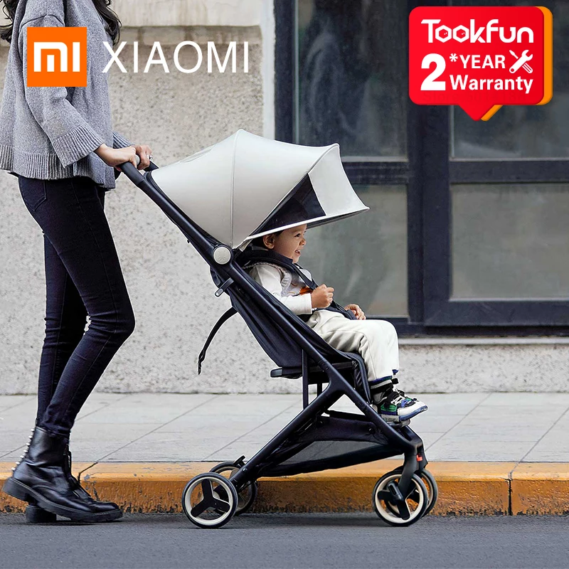 Xiaomi детская коляска 4 колеса амортизация Антибактериальная Подушка навес