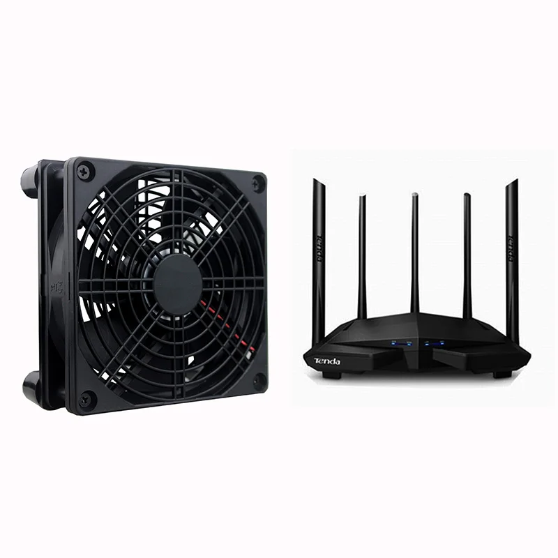Gdstime-ventilador para Roteador Esfera Manga Refrigeradora com Controle e Rede de Proteção 120 mm 140 mm 5v - Imagem 4