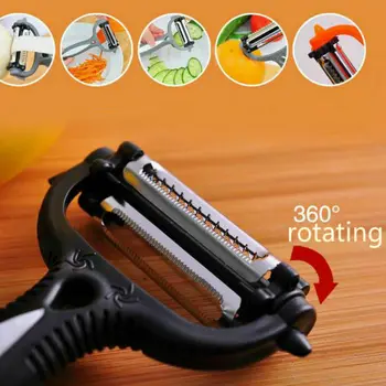 

Stainless Steel Rotary Potato Peeler Grater Zester Vegetable Fruit Cutter Kitchen 3 Blade Kitchen Tools